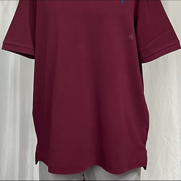 New Large Polo Ralph Lauren Maroon Blue Poloman Shirt - Picture 2 of 5